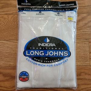 NEW Indera Long Johns Cotton Rich Thermal Pants